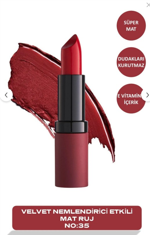 Golden Rose Velvet Matte Lipstick 35 for Bold Lips by Beauty Care Bag