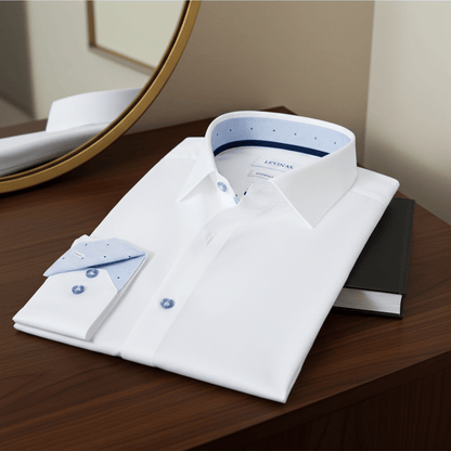Gordon Button-Up Shirt With Contrast Details // White // Contemporary Fit (Regular)Shirts & TopsTorqelo.com
