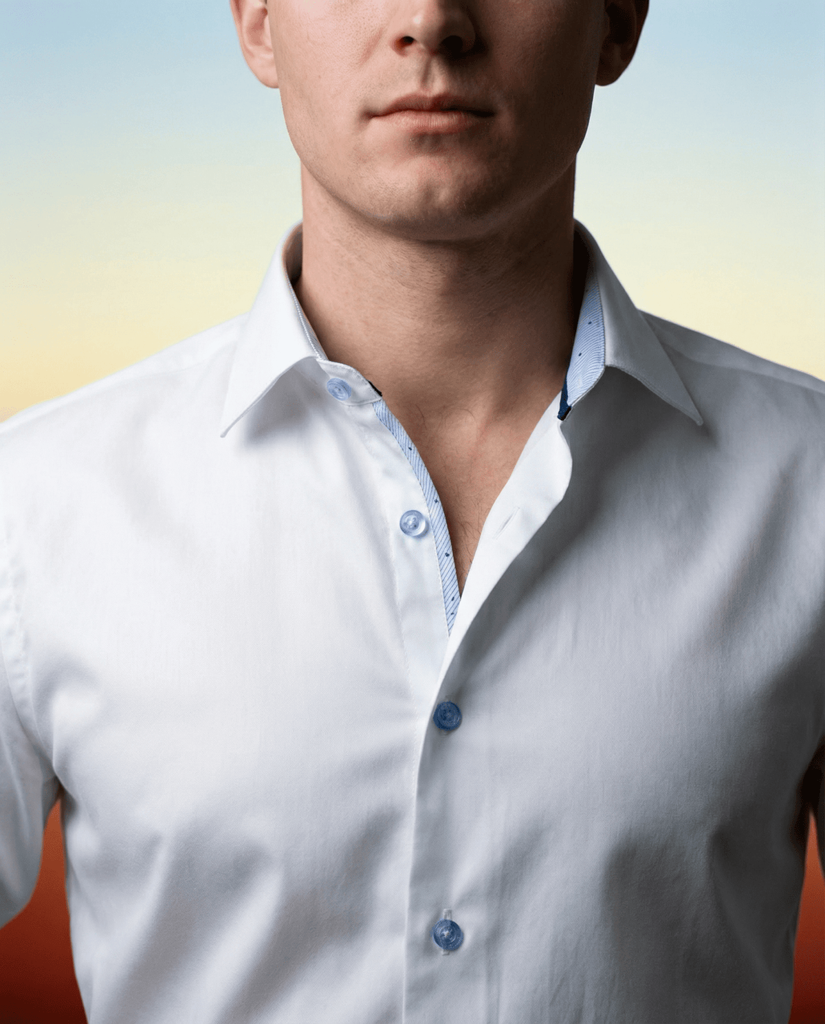 Gordon Button-Up Shirt With Contrast Details // White // Contemporary Fit (Regular)Shirts & TopsTorqelo.com