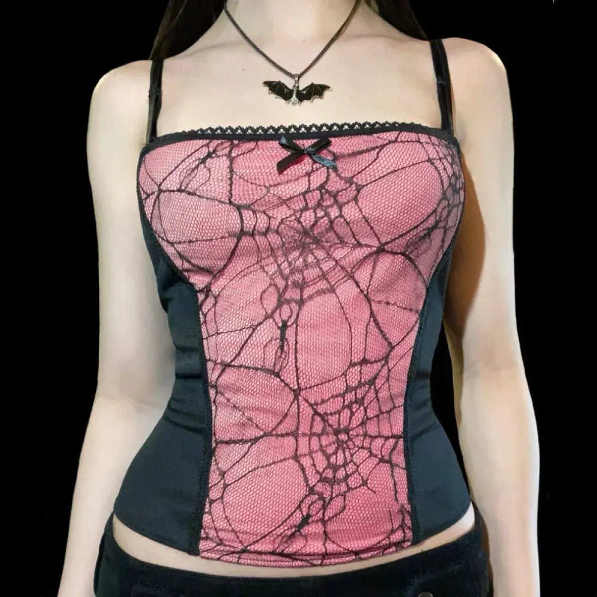Gothic Spider Lace Cami TopTopsTorqelo.com