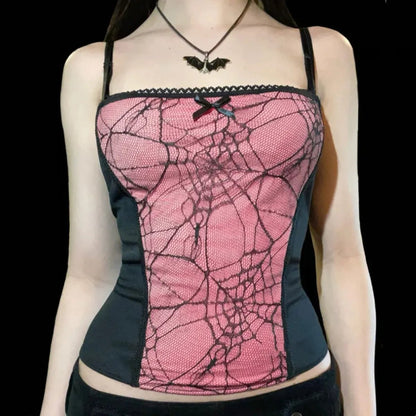 Gothic Spider Lace Cami TopTopsTorqelo.com