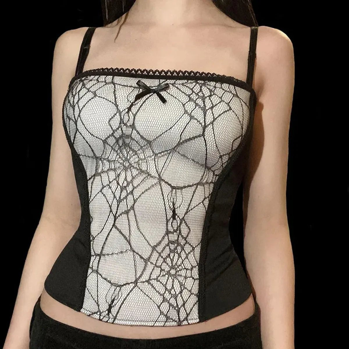 Gothic Spider Lace Cami TopTopsTorqelo.com