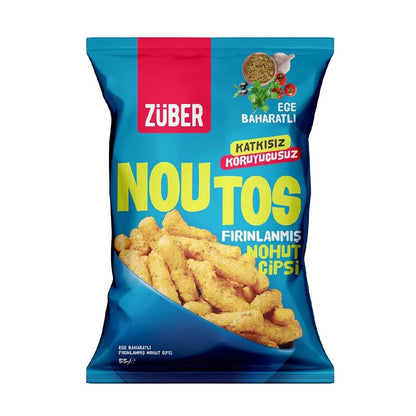 Zuber Noutos Aegean Herb Baked Chickpea Chips Snack 55g by Beauty Care Bag