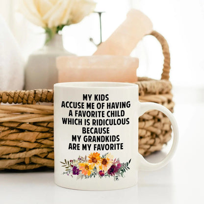 Grandma Mug, Floral mug for Grandmothers, Gift for Gigis, grandma gifts for christmas by Joyful Moose