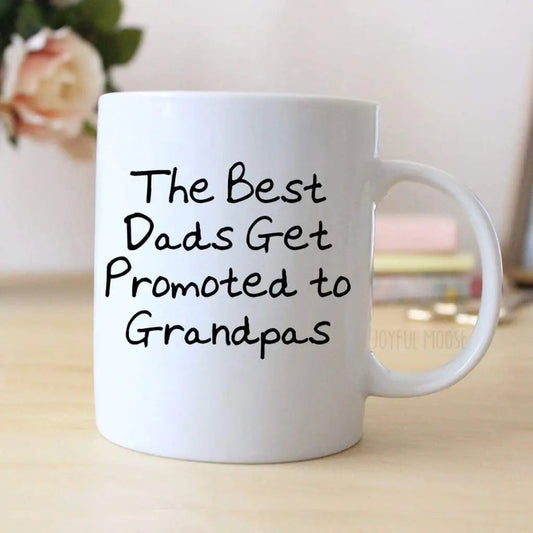 Promoted to Grandpa Coffee Mug - Unique Gift for Expecting Grandfathers - Pregnancy Announcement Idea by Joyful Moose