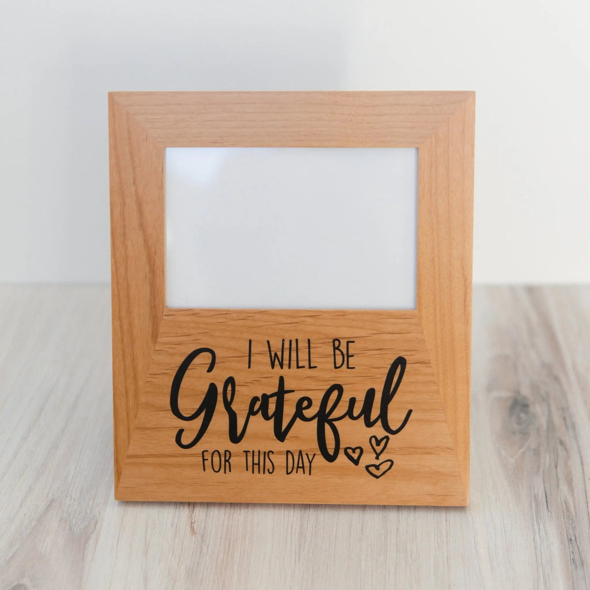 Grateful wood photo frame, 4x6 Photo Frame for Desk, Office Decor Gift for Her, coworker gift, special occasion memento by Joyful Moose