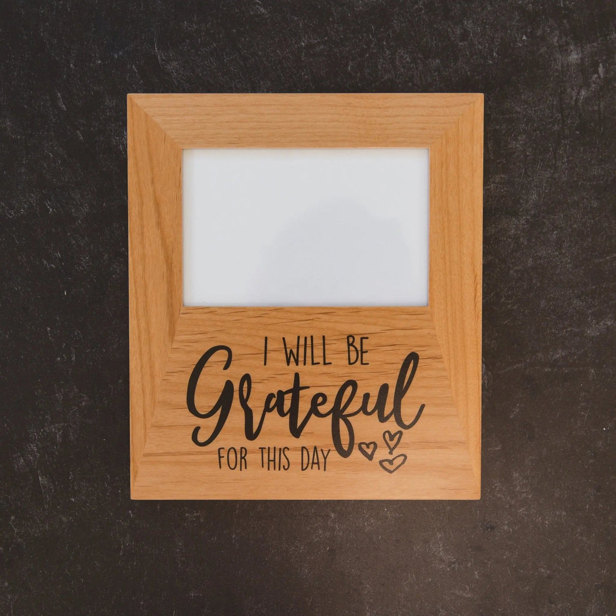 Grateful wood photo frame, 4x6 Photo Frame for Desk, Office Decor Gift for Her, coworker gift, special occasion memento by Joyful Moose