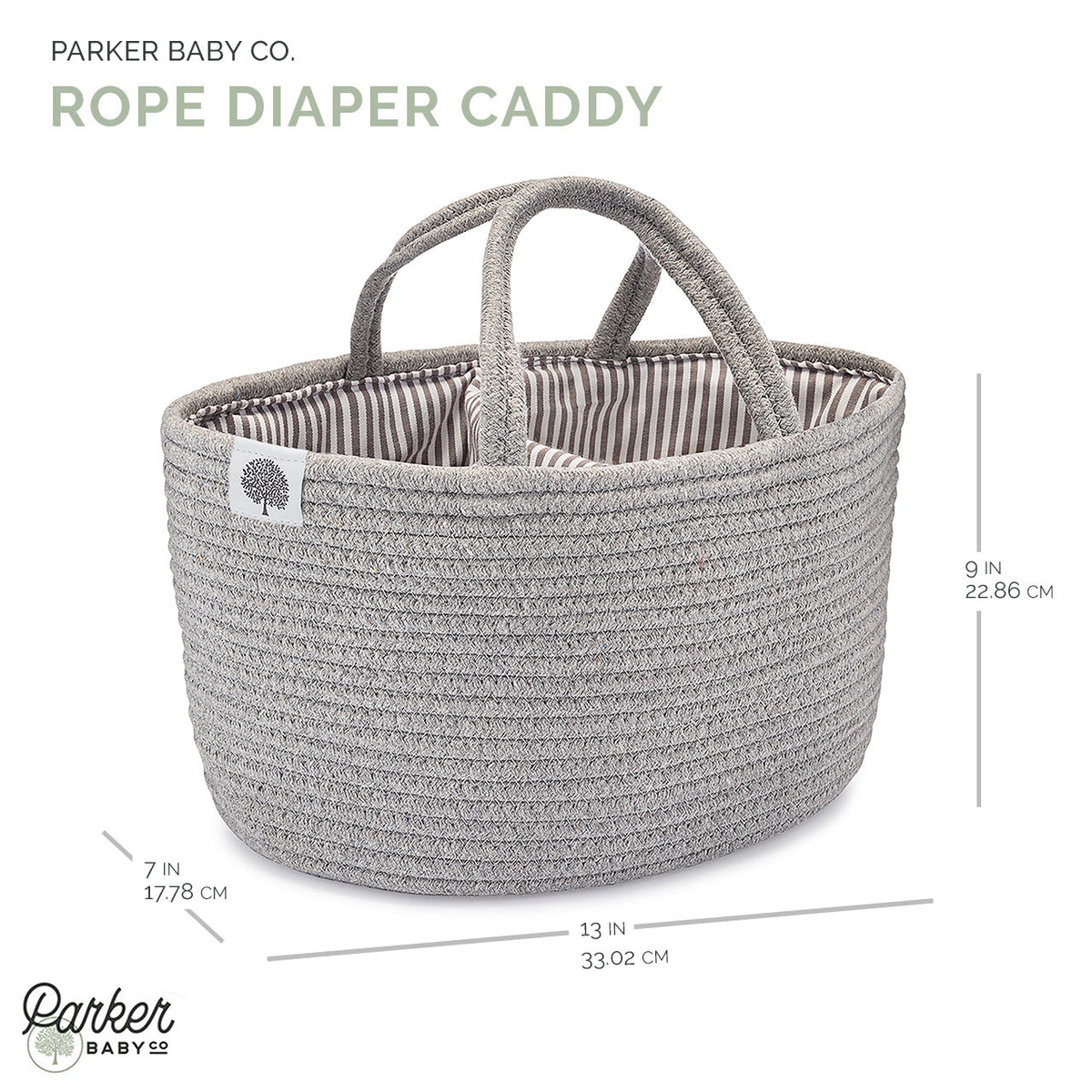 Rope Diaper Caddy by Parker Baby Co.