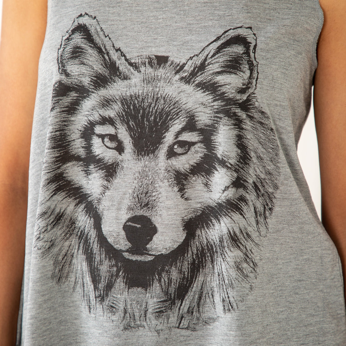 Gray Wolf Tank TopShort Sleeve & Sleeveless Tunic & TanksTorqelo.com