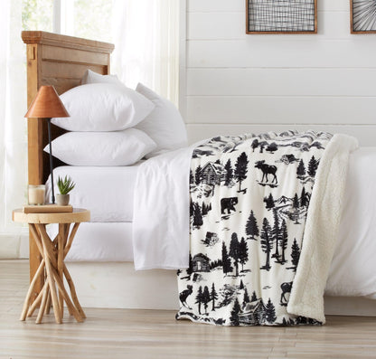 Velvet Plush Sherpa Luxury Bed Blanket - Cielo Collection by Great Bay Home