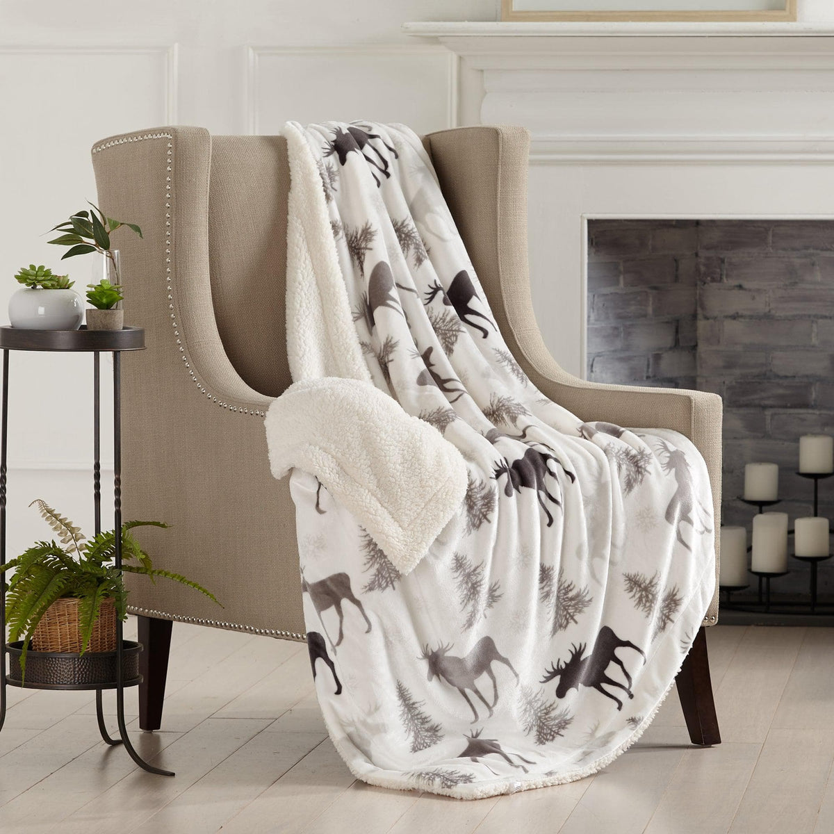 Velvet Plush Sherpa Luxury Bed Blanket - Cielo Collection by Great Bay Home