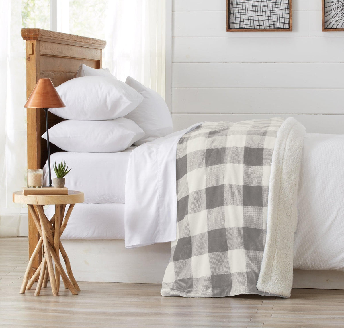 Velvet Plush Sherpa Luxury Bed Blanket - Cielo Collection by Great Bay Home
