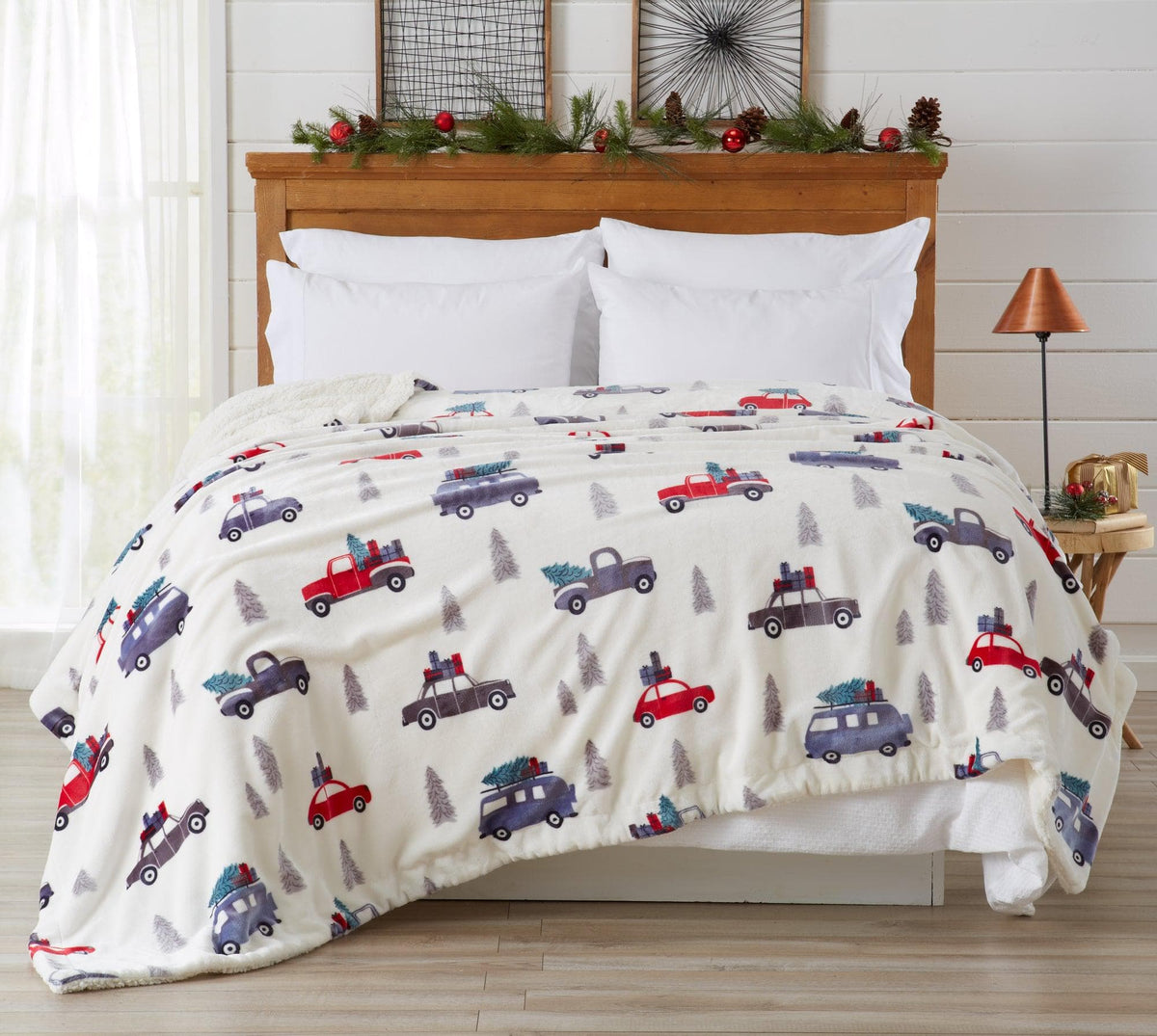 Velvet Plush Sherpa Luxury Bed Blanket - Cielo Collection by Great Bay Home