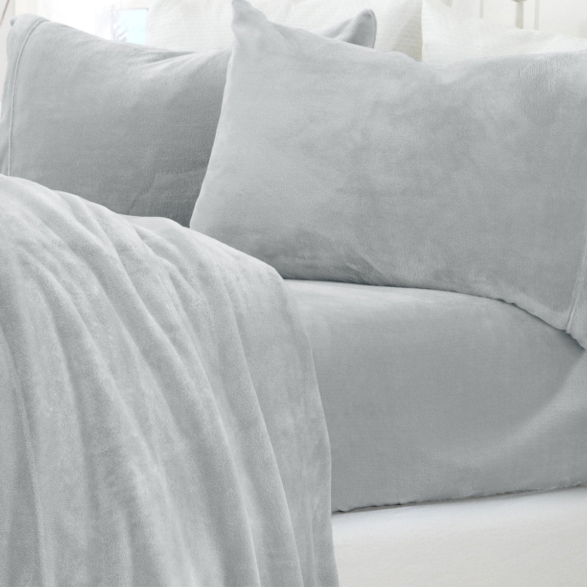 Solid Plush Sheet - Velvet Luxe Collection by Great Bay Home