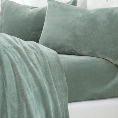 Solid Plush Sheet - Velvet Luxe Collection by Great Bay Home