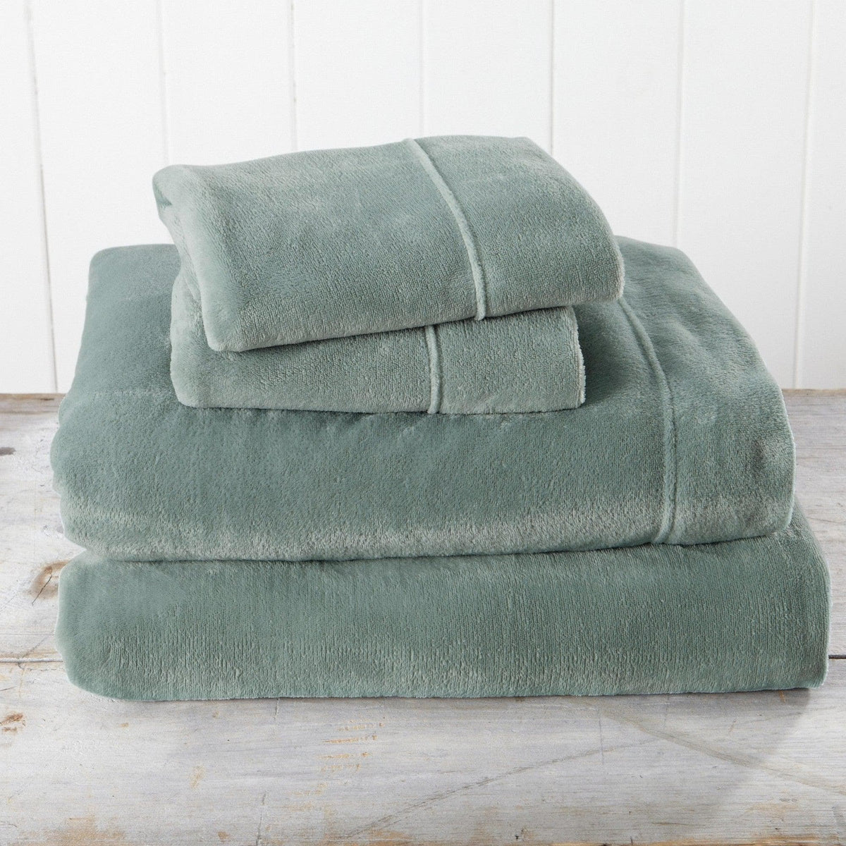 Solid Plush Sheet - Velvet Luxe Collection by Great Bay Home