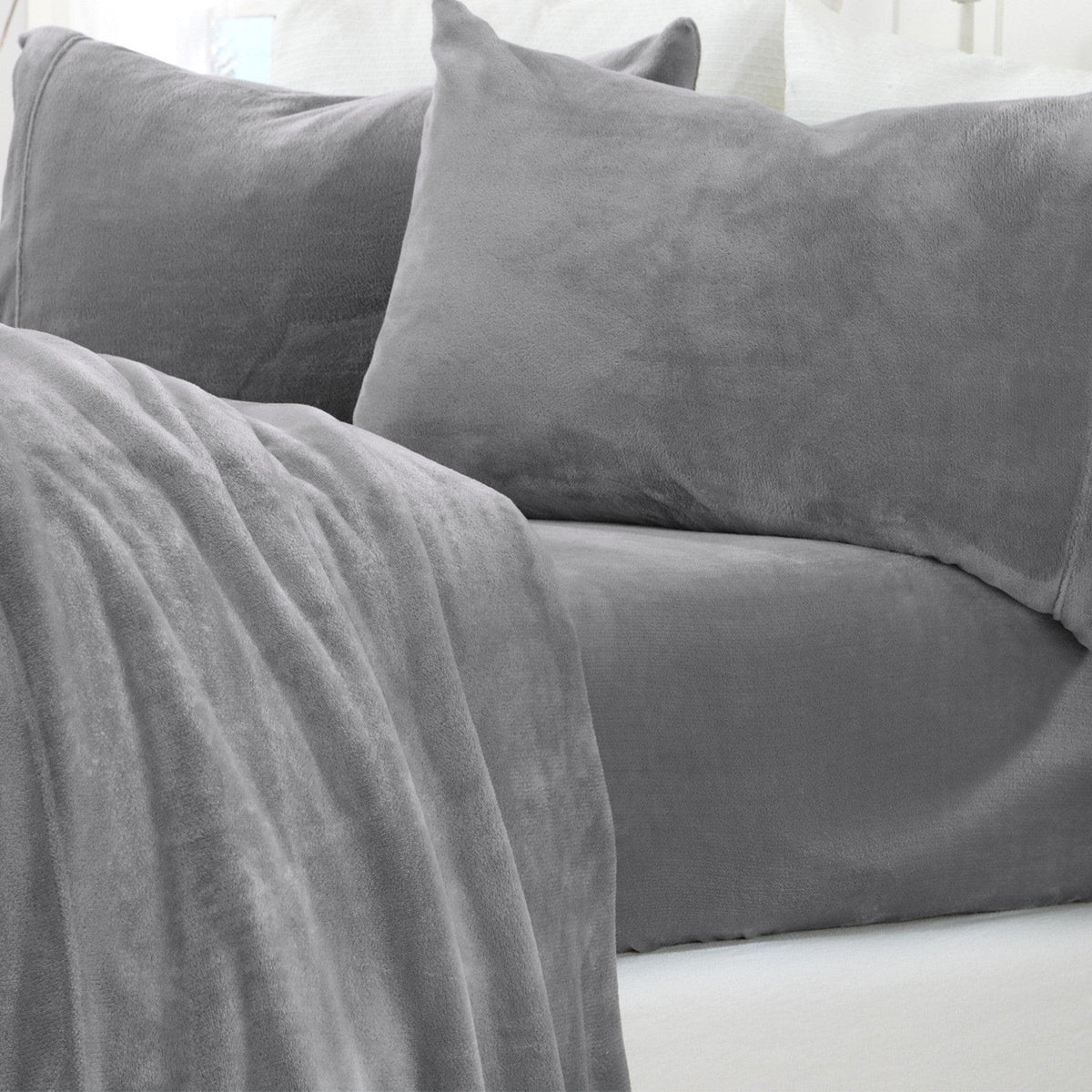 Solid Plush Sheet - Velvet Luxe Collection by Great Bay Home