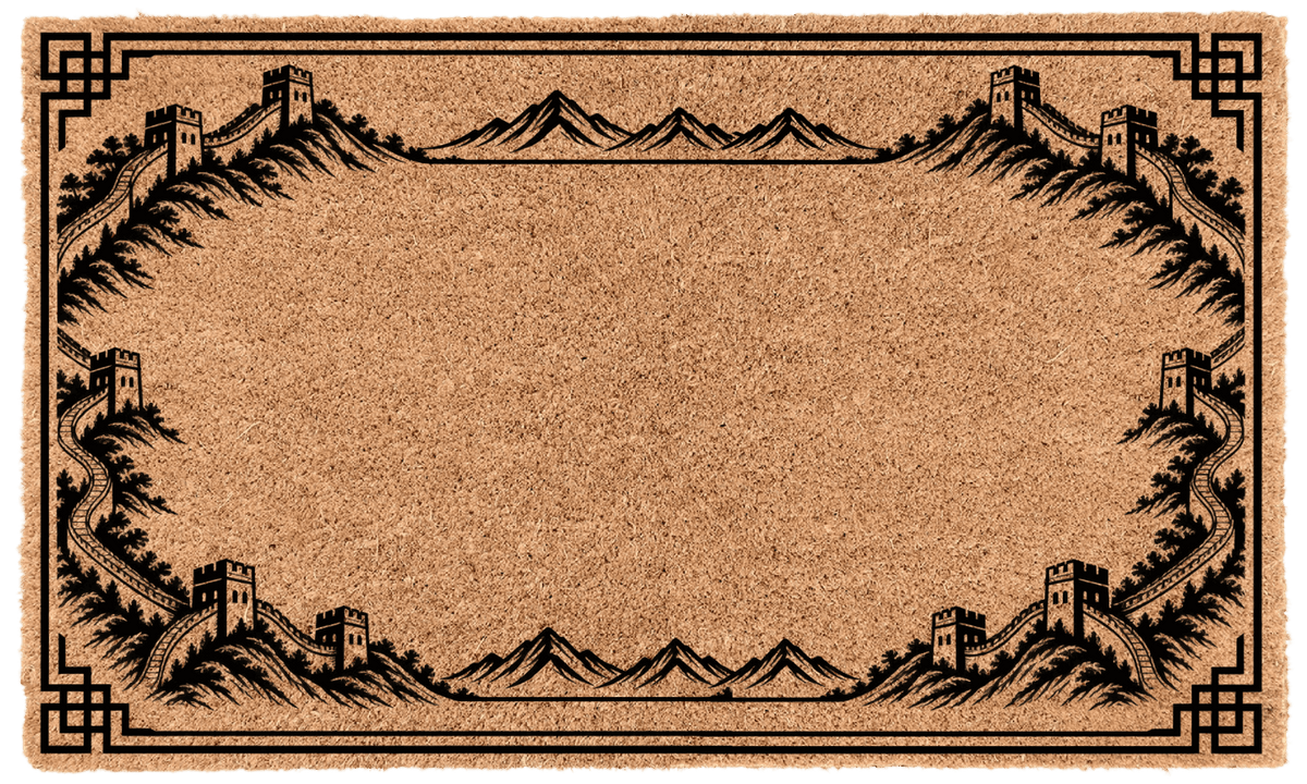 Great Wall Border Personalized Coir MatTorqelo.com