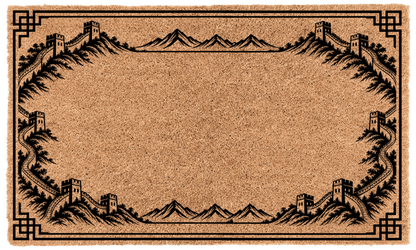 Great Wall Border Personalized Coir MatTorqelo.com
