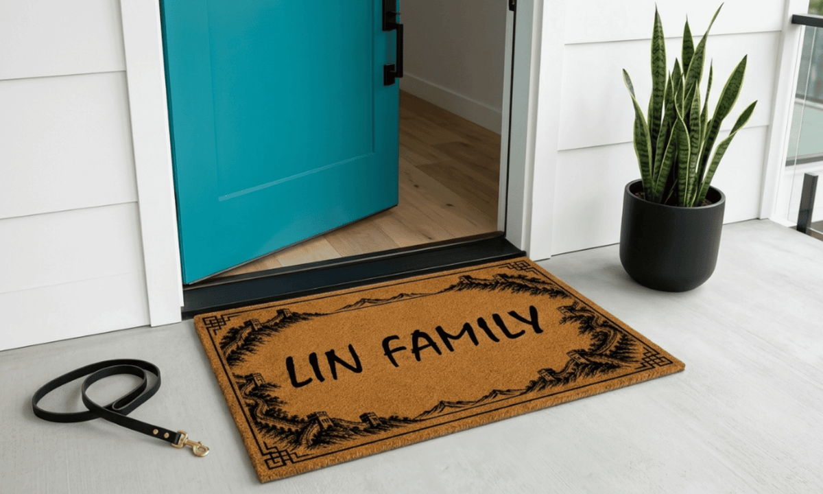 Great Wall Border Personalized Coir MatTorqelo.com