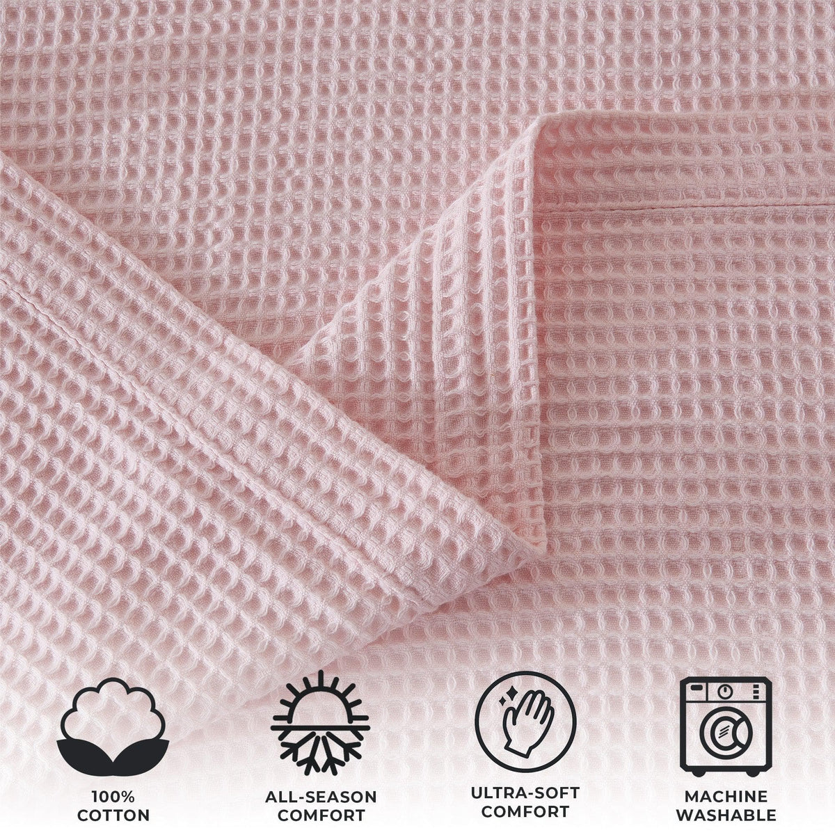 Great Bay Home Mikala cotton waffle weave blanket, view 4