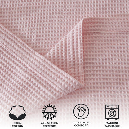 Great Bay Home Mikala cotton waffle weave blanket, view 4