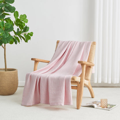 Great Bay Home Mikala cotton waffle weave blanket, view 3