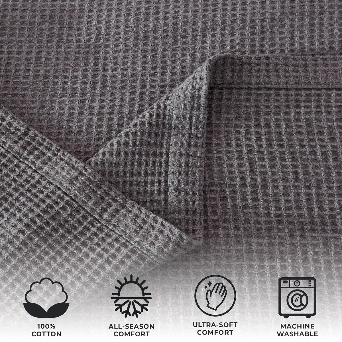 Great Bay Home Mikala cotton waffle weave blanket, view 9