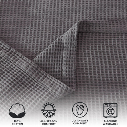 Great Bay Home Mikala cotton waffle weave blanket, view 9