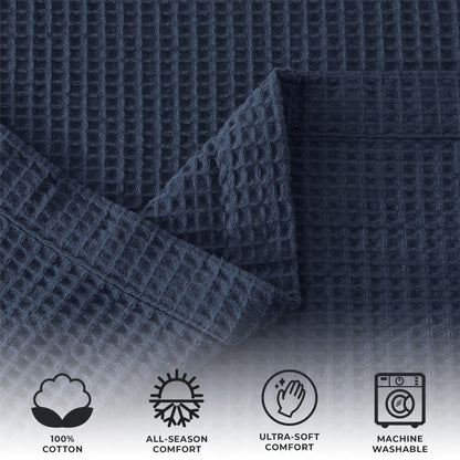 100% Cotton Waffle Weave Blanket - Mikala Collection by Great Bay Home