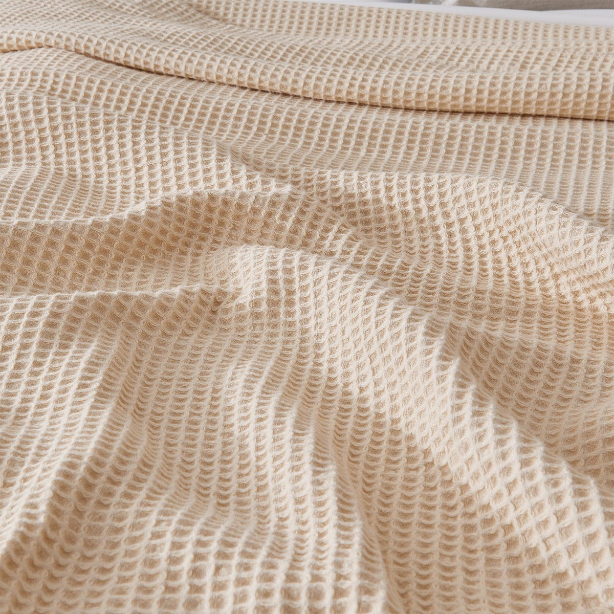 100% Cotton Waffle Weave Blanket - Mikala Collection by Great Bay Home