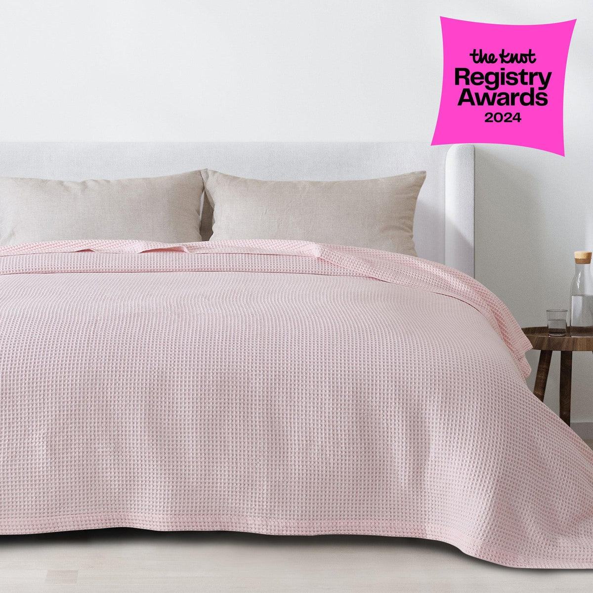 Great Bay Home Mikala cotton waffle weave blanket