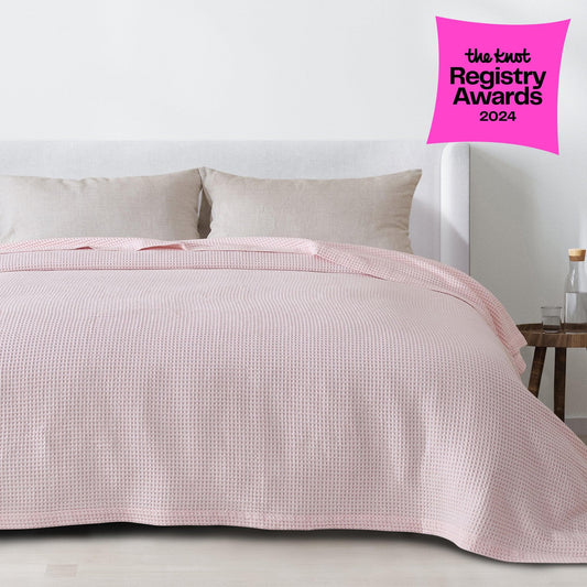 Great Bay Home Mikala cotton waffle weave blanket