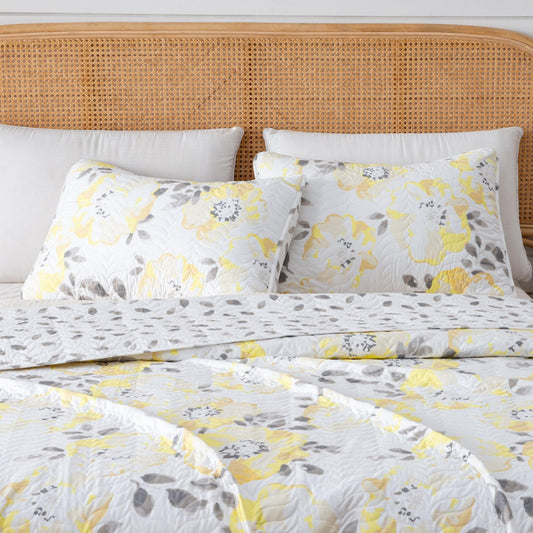 Floral Quilt Set - Helene Collection by Great Bay Home