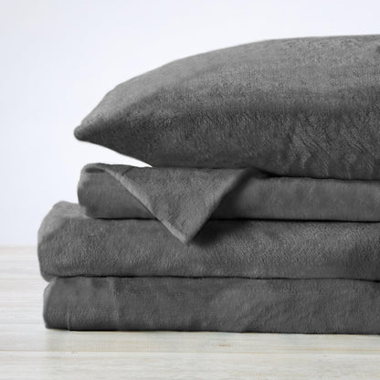 Solid Plush Sheet - Velvet Luxe Collection by Great Bay Home