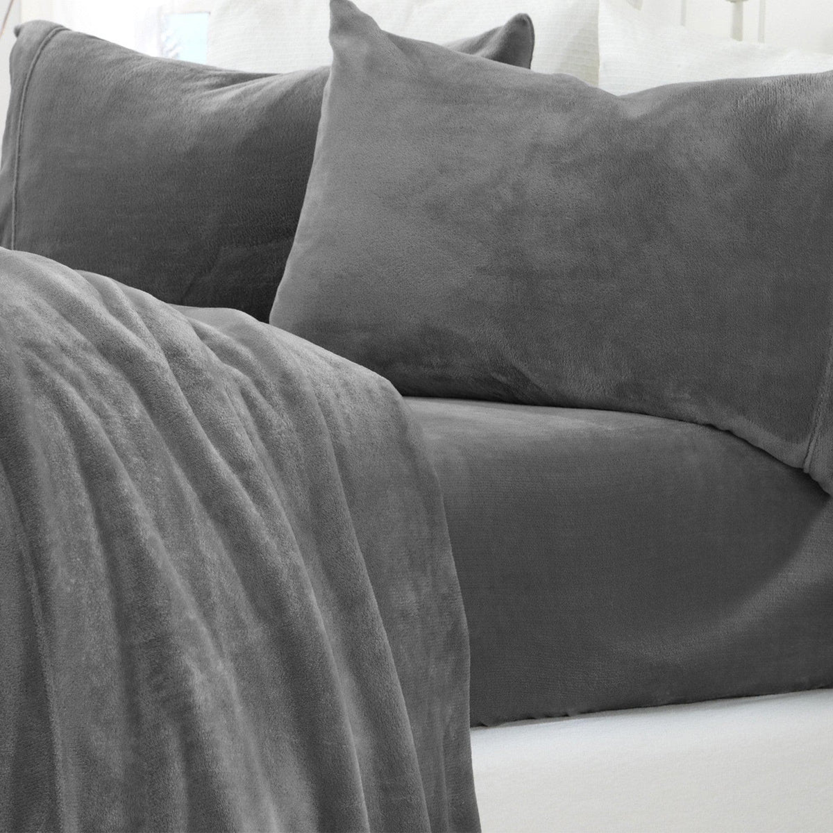 Solid Plush Sheet - Velvet Luxe Collection by Great Bay Home