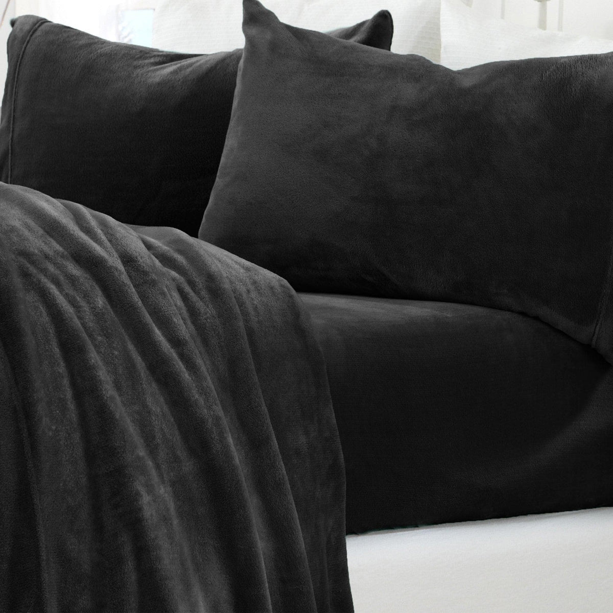 Solid Plush Sheet - Velvet Luxe Collection by Great Bay Home