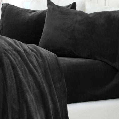 Solid Plush Sheet - Velvet Luxe Collection by Great Bay Home