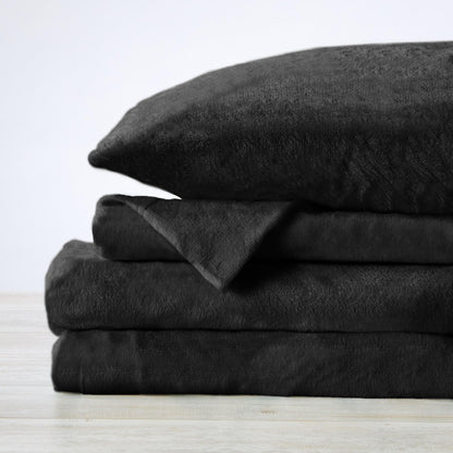 Solid Plush Sheet - Velvet Luxe Collection by Great Bay Home