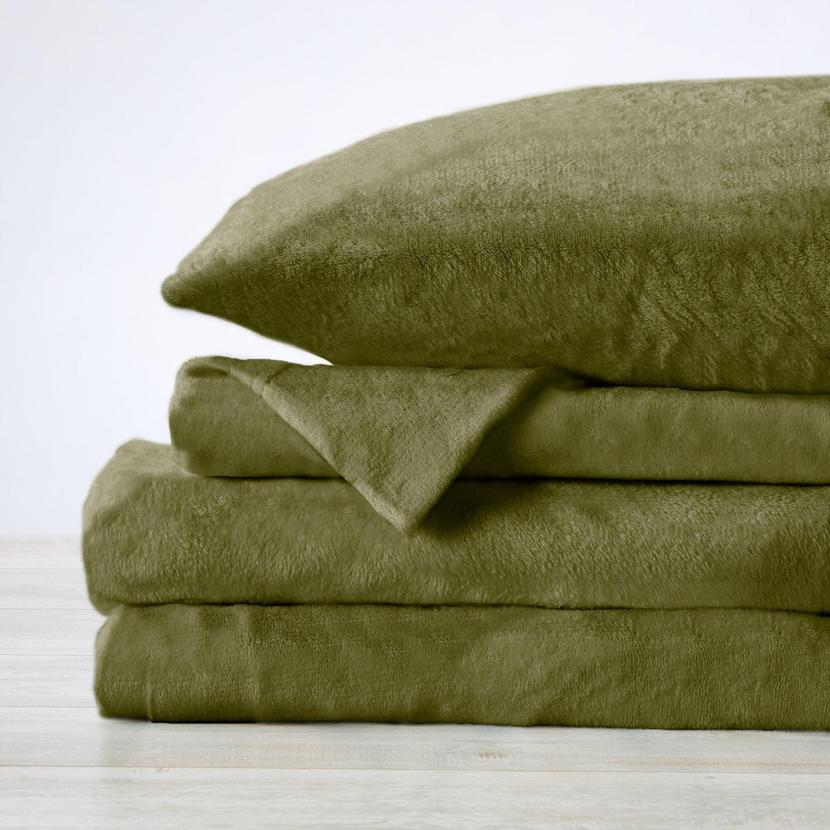 Solid Plush Sheet - Velvet Luxe Collection by Great Bay Home
