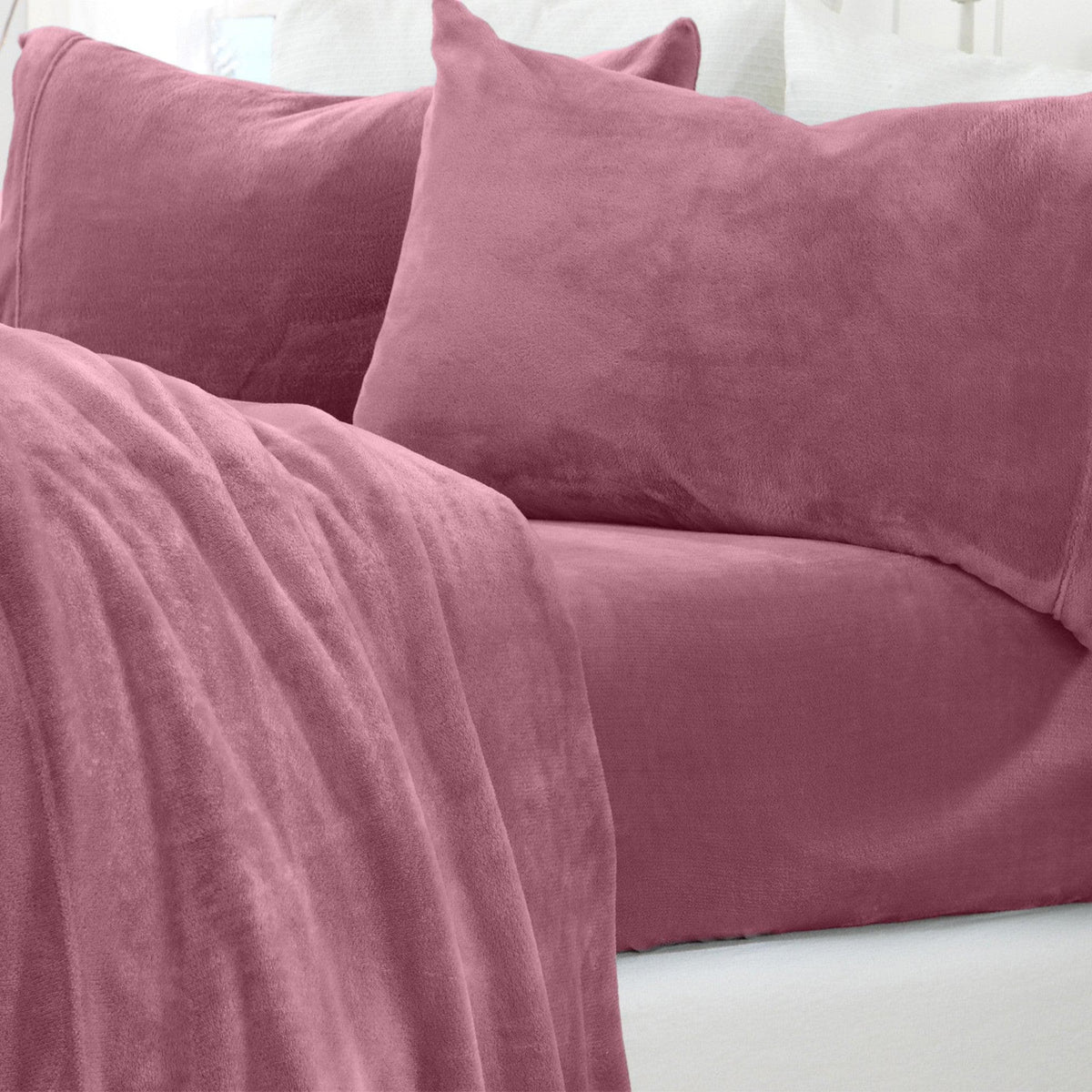 Solid Plush Sheet - Velvet Luxe Collection by Great Bay Home