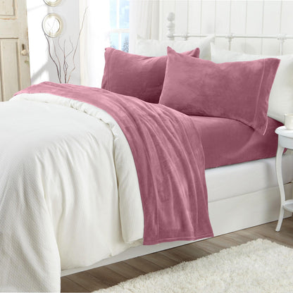 Solid Plush Sheet - Velvet Luxe Collection by Great Bay Home