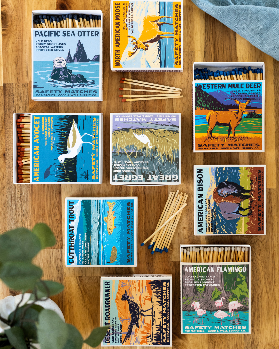 American Flamingo Cabin Matches by Good & Well Supply Co.