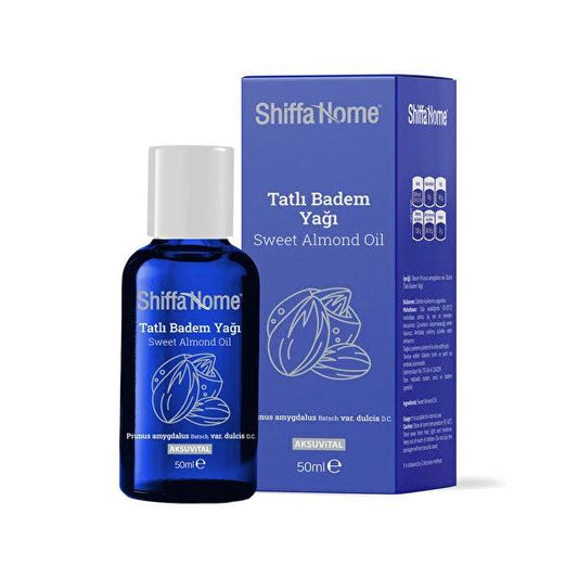 Shiffa Home Sweet Almond Oil: Natural Skin Moisturizer, Nourishing Hair & Eyelash Growth - 50ml by Beauty Care Bag