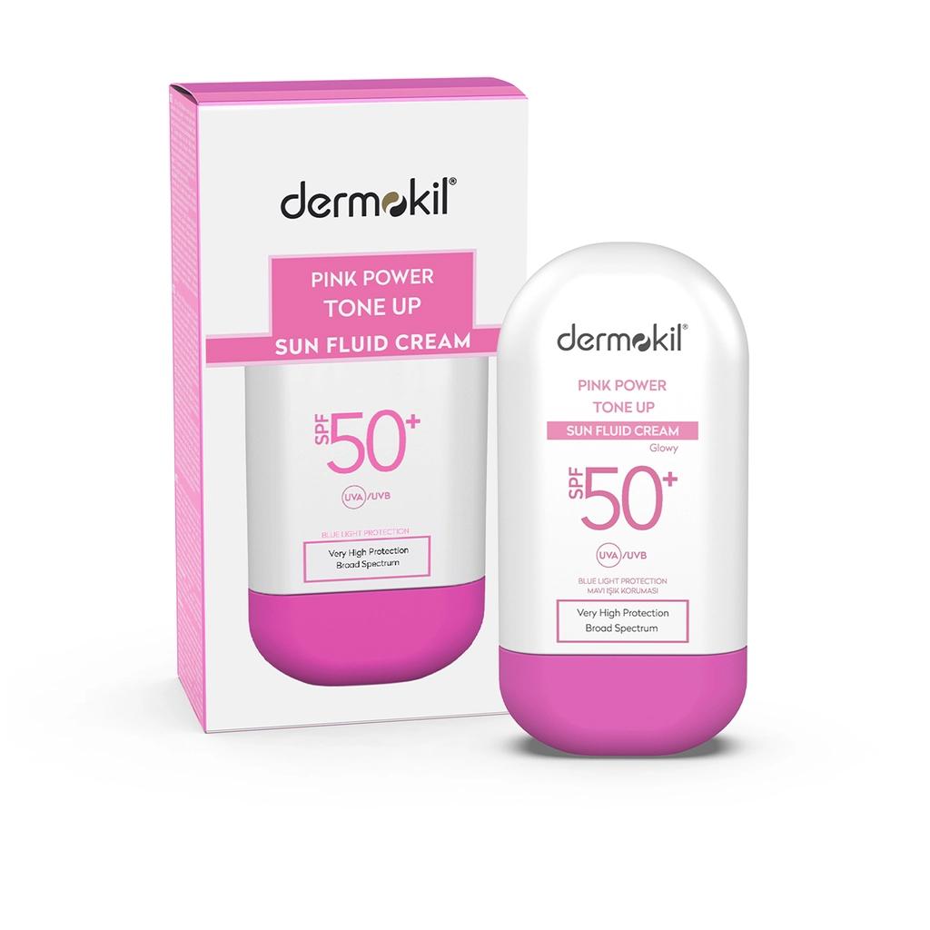 Dermokil Pink Power Tone Up Sun Fluid Cream 50+SPF 60 gr by Beauty Care Bag