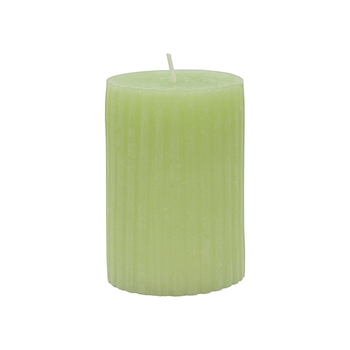 Rubin Licht Rustic Ribbed Green Candle for Cozy Home Decor by Beauty Care Bag