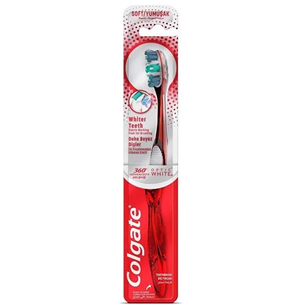 Colgate Electric Toothbrush 360 Advanced Optical Whitening Soft Bristles - Gentle on Gums, Removes Surface Stains by Beauty Care Bag