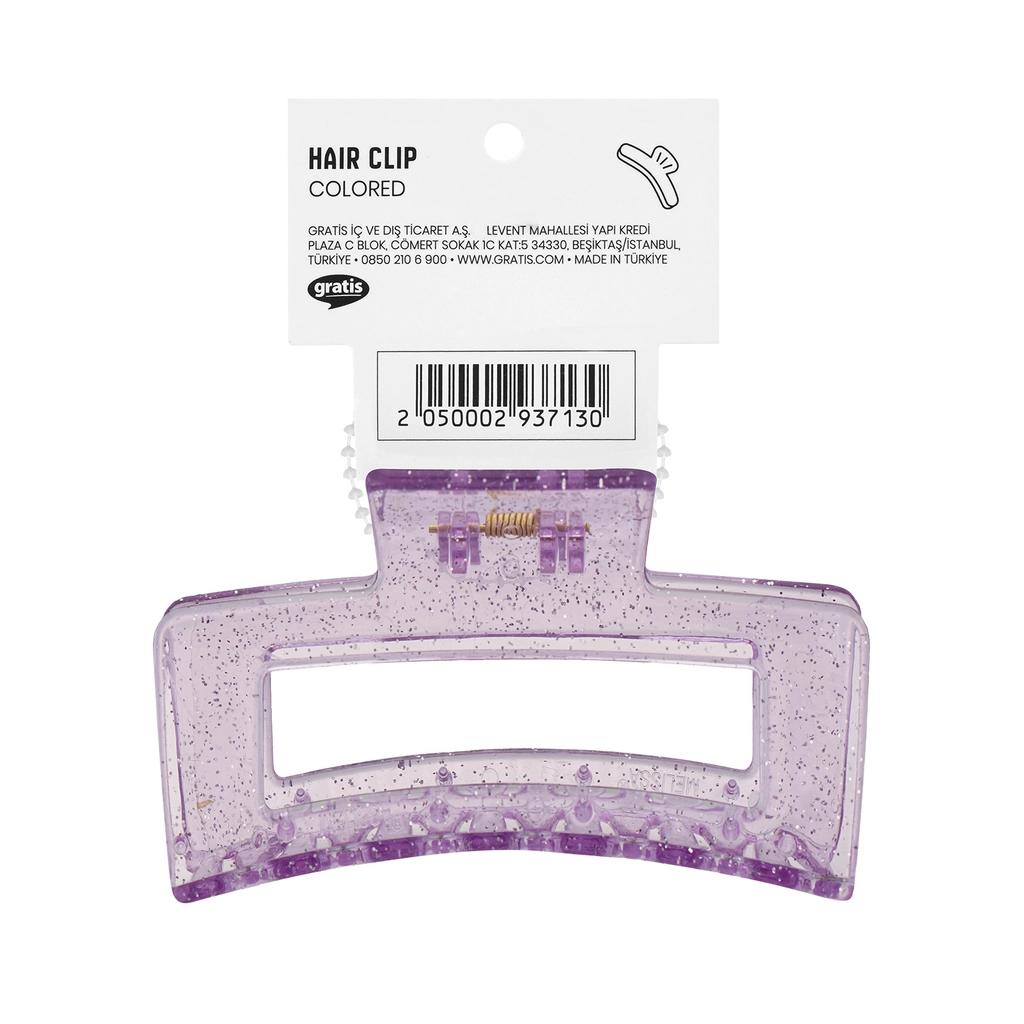 Eklips Rectangular Glitter Claw Clip in Purple, 1 pc by Beauty Care Bag