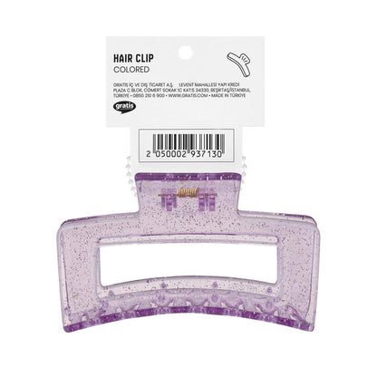 Eklips Rectangular Glitter Claw Clip in Purple, 1 pc by Beauty Care Bag