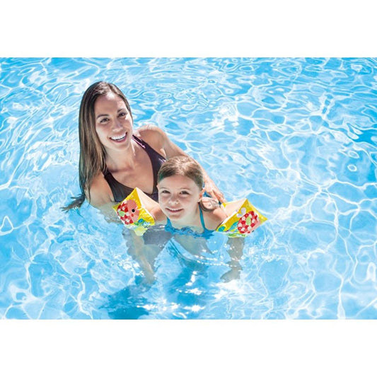 Intex Fish Print Inflatable Arm Floats - Kids Swim Aids for Children, Toddlers - Safe & Fun Swim Training Equipment by Beauty Care Bag